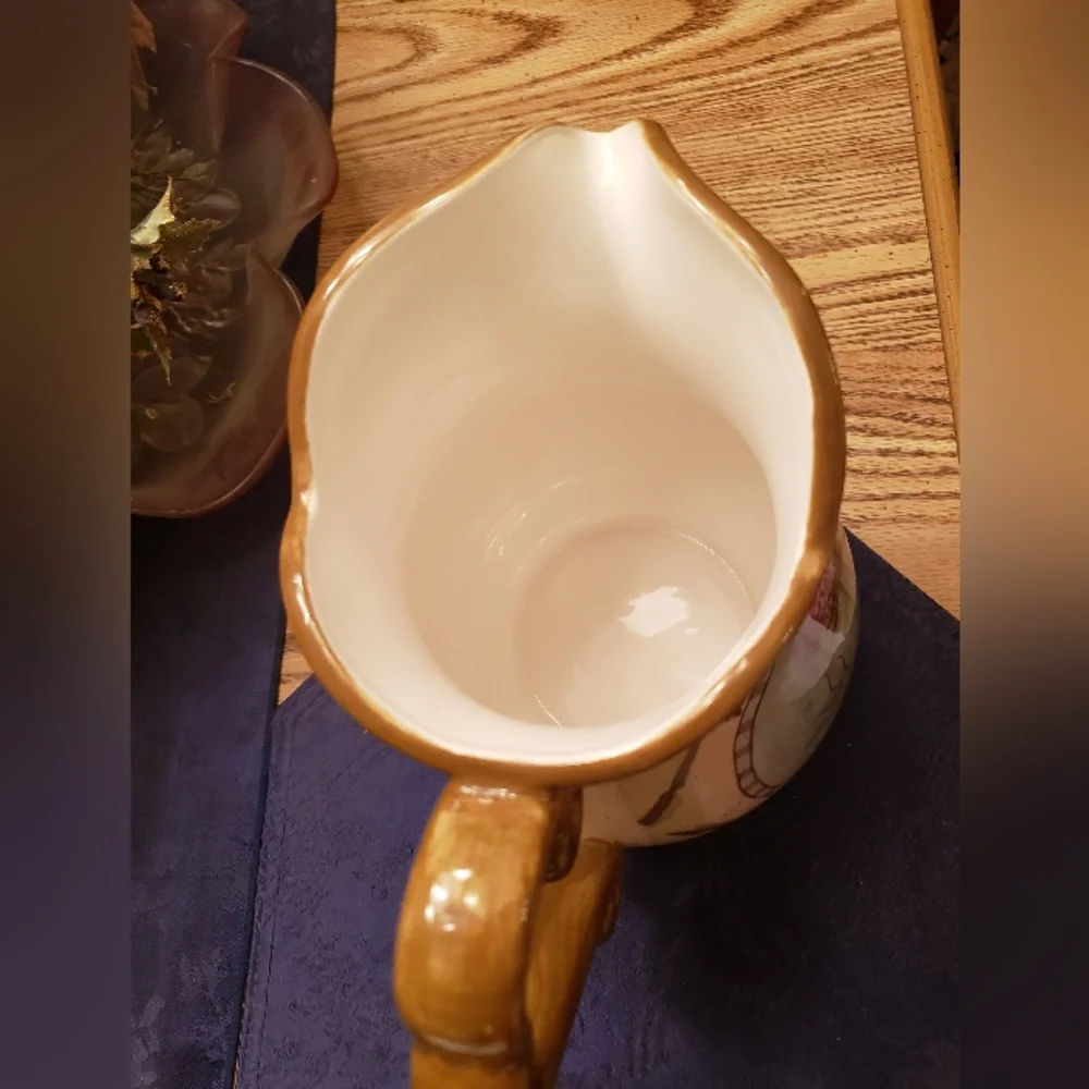 222 Fitth lbiza Flowers Pottery Large Pitcher - Picture 9 of 14